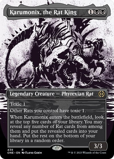 Karumonix, the Rat King (Showcase) (Step-and-Compleat Foil) (Phyrexia: All Will Be One) Near Mint