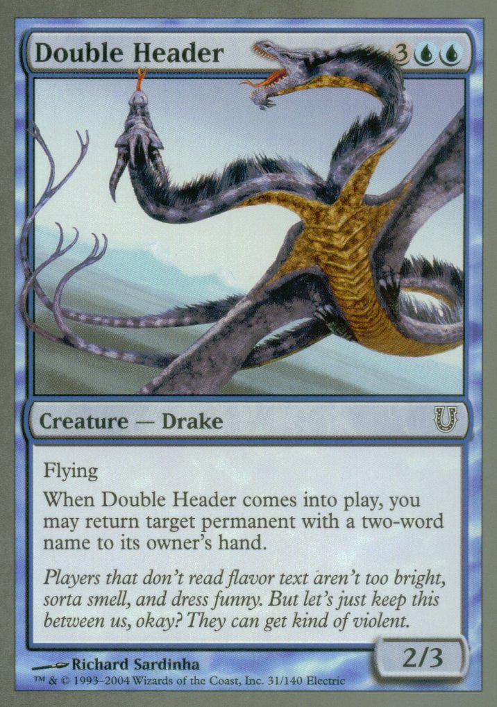 Double Header (Unhinged) Light Play