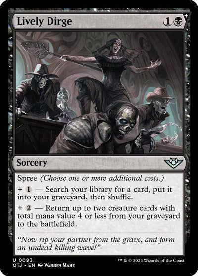 Lively Dirge (Outlaws of Thunder Junction) Near Mint Foil