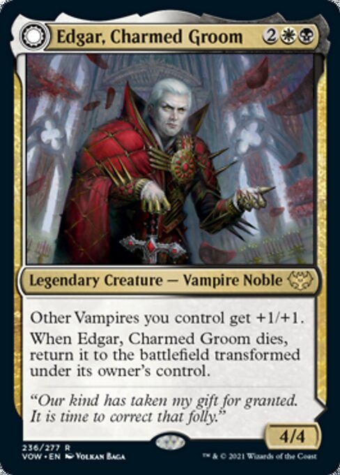 Edgar, Charmed Groom / Edgar Markov's Coffin (Innistrad: Crimson Vow) Near Mint