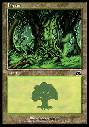 Forest (348) (Onslaught) Light Play Foil