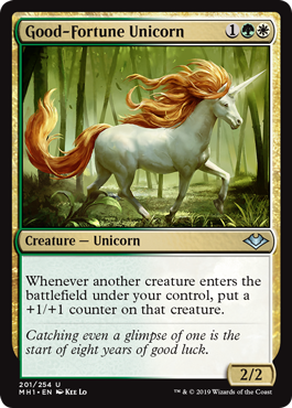 Good-Fortune Unicorn (Modern Horizons) Near Mint Foil