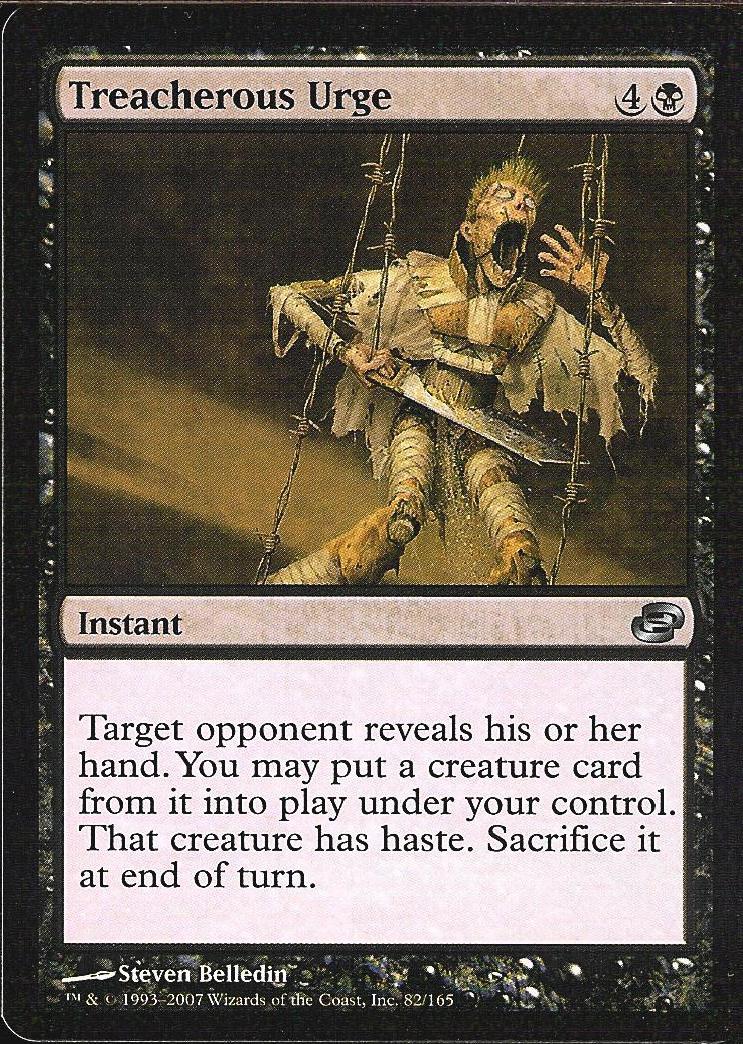 Treacherous Urge (Planar Chaos) Light Play Foil