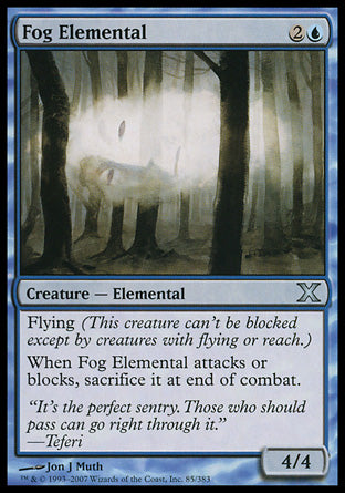 Fog Elemental (10th Edition) Near Mint Foil Japanese