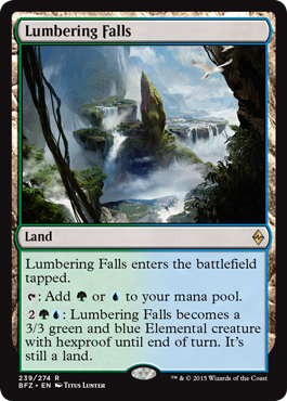 Lumbering Falls (Battle for Zendikar) Near Mint