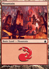 Mountain (301) (Ravnica) Light Play Foil