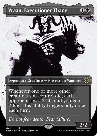 Vraan, Executioner Thane (Showcase) (Step-and-Compleat Foil) (Phyrexia: All Will Be One) Near Mint
