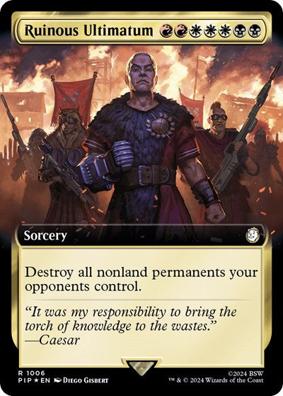 Ruinous Ultimatum (Extended Art) (Surge Foil) (Universes Beyond: Fallout) Near Mint