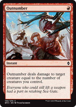 Outnumber (Battle for Zendikar) Near Mint Foil
