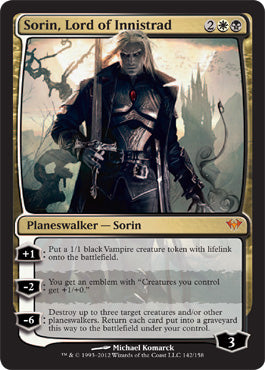 Sorin, Lord of Innistrad (Dark Ascension) Near Mint Foil