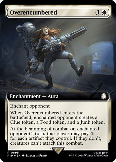 Overencumbered (Extended Art) (Surge Foil) (Universes Beyond: Fallout) Near Mint