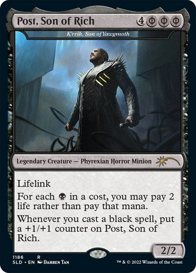 Post, Son of Rich - K'rrik, Son of Yawgmoth (Post Malone) (Secret Lair) Near Mint