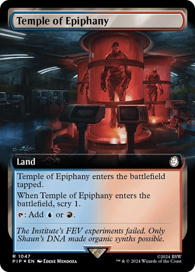 Temple of Epiphany (Extended Art) (Surge Foil) (Universes Beyond: Fallout) Near Mint