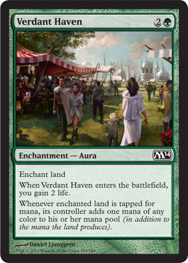 Verdant Haven (Magic 2014 Core Set) Light Play Foil