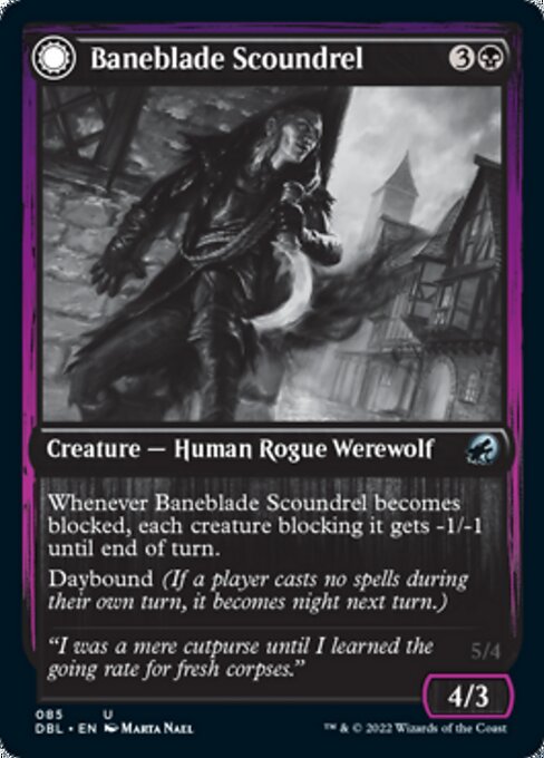 Baneblade Scoundrel / Baneclaw Marauder (Innistrad: Double Feature) Near Mint Foil