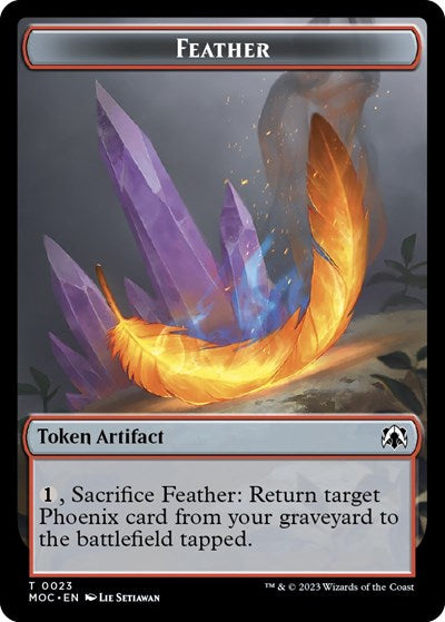 Feather / Servo Double-sided Token (Commander: March of the Machine) Near Mint