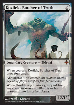 Kozilek, Butcher of Truth (Rise of the Eldrazi) Light Play