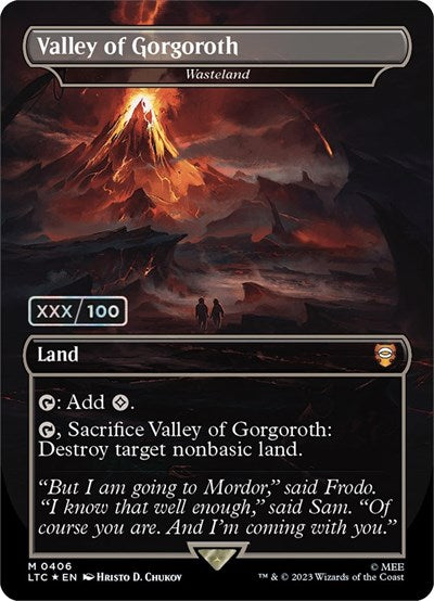 Valley of Gorgoroth - Wasteland (Serial Numbered) (Commander: The Lord of the Rings: Tales of Middle-earth) Near Mint