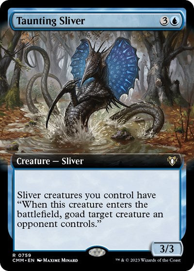 Taunting Sliver (Extended Art) (Commander Masters) Near Mint