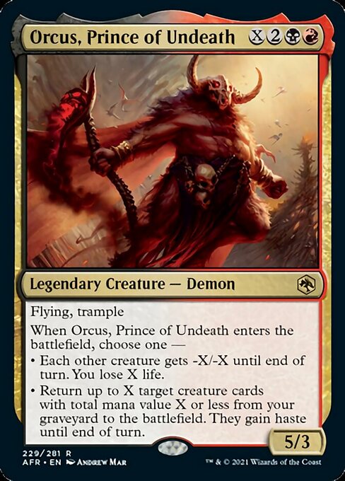 Orcus, Prince of Undeath (Adventures in the Forgotten Realms) Near Mint Foil