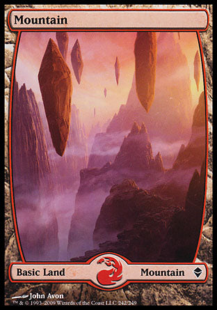 Mountain (242) (Zendikar) Light Play