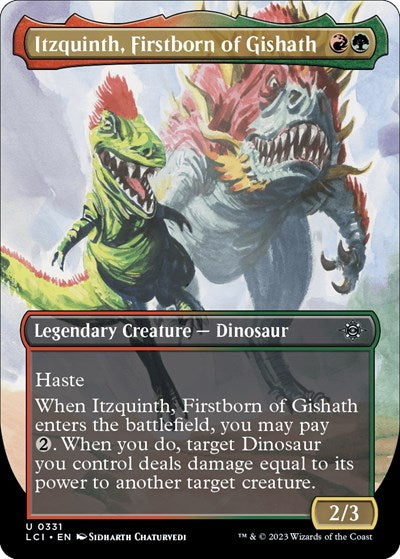 Itzquinth, Firstborn of Gishath (Borderless) (The Lost Caverns of Ixalan) Near Mint