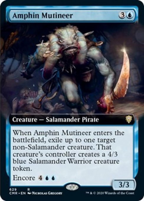 Amphin Mutineer (Extended Art) (Commander Legends) Near Mint Foil