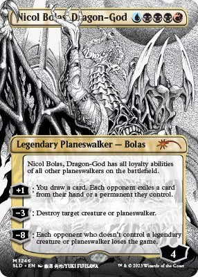 Nicol Bolas, Dragon-God (Borderless) (Secret Lair) Near Mint