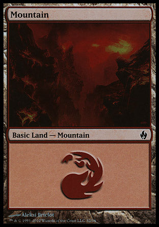 Mountain (32) (Premium Deck Series: Fire and Lightning) Near Mint Foil