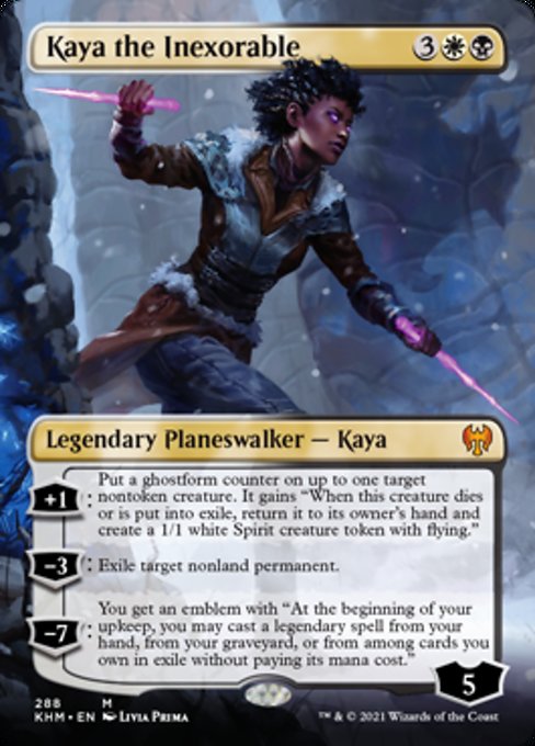 Kaya the Inexorable (Borderless) (Kaldheim) Near Mint Foil