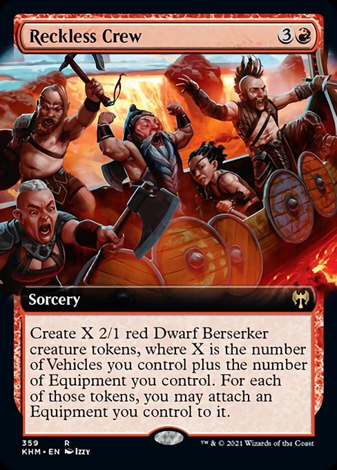 Reckless Crew (Extended Art) (Kaldheim) Near Mint