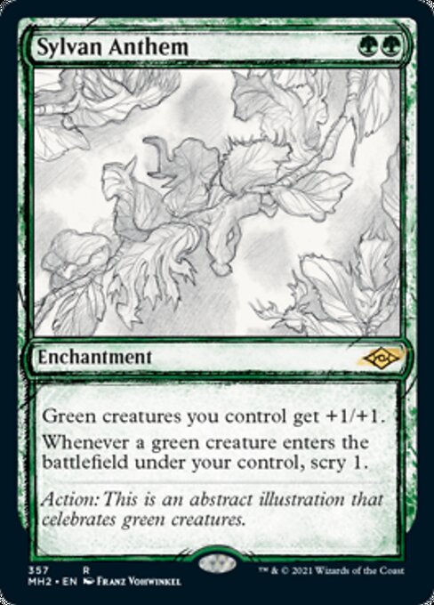 Sylvan Anthem (Showcase) (Modern Horizons 2) Near Mint