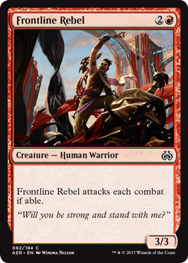 Frontline Rebel (Aether Revolt) Near Mint Foil