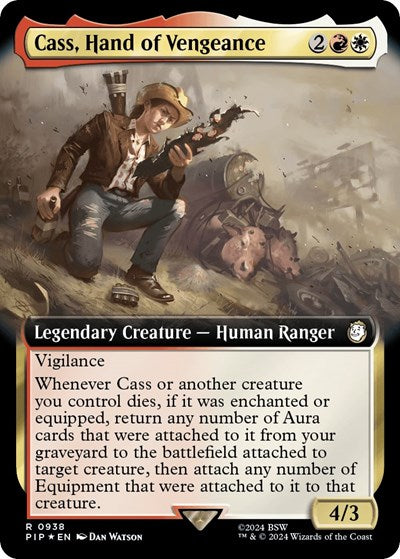 Cass, Hand of Vengeance (Extended Art) (Surge Foil) (Universes Beyond: Fallout) Near Mint