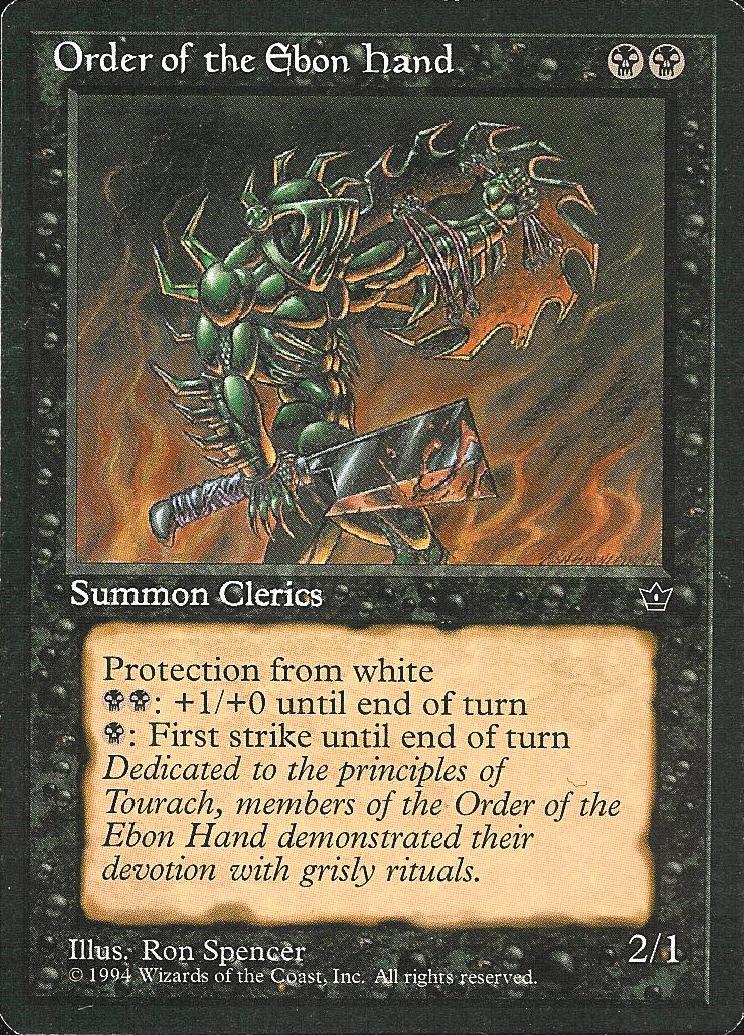 Order of the Ebon Hand (3) (Fallen Empires) Light Play