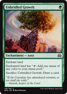 Unbridled Growth (Aether Revolt) Near Mint Foil