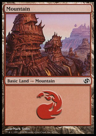 Mountain (62) (Duel Decks: Jace vs Chandra) Near Mint Japanese