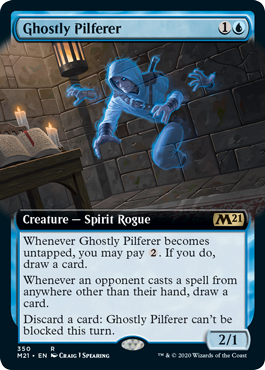 Ghostly Pilferer (Extended Art) (Magic 2021 Core Set) Near Mint Foil