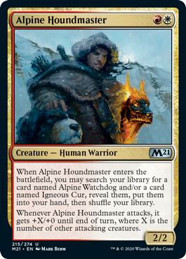 Alpine Houndmaster (Magic 2021 Core Set) Near Mint Foil