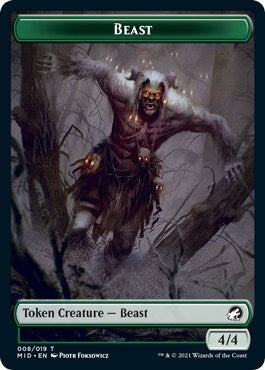 Beast (008) Token (Innistrad: Midnight Hunt) Near Mint
