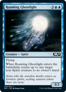 Roaming Ghostlight (Magic 2021 Core Set) Near Mint Foil