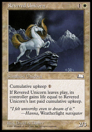 Revered Unicorn (Weatherlight) Near Mint