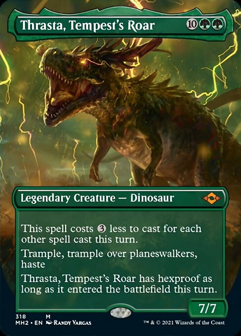 Thrasta, Tempest's Roar (Borderless) (Modern Horizons 2) Near Mint
