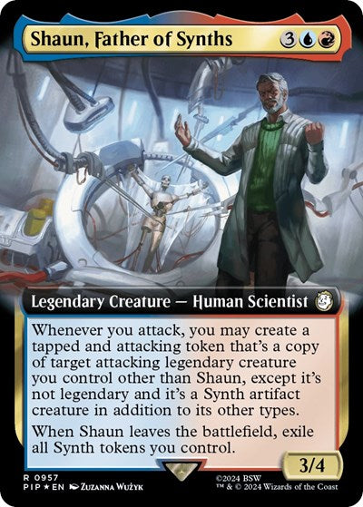 Shaun, Father of Synths (Extended Art) (Surge Foil) (Universes Beyond: Fallout) Near Mint