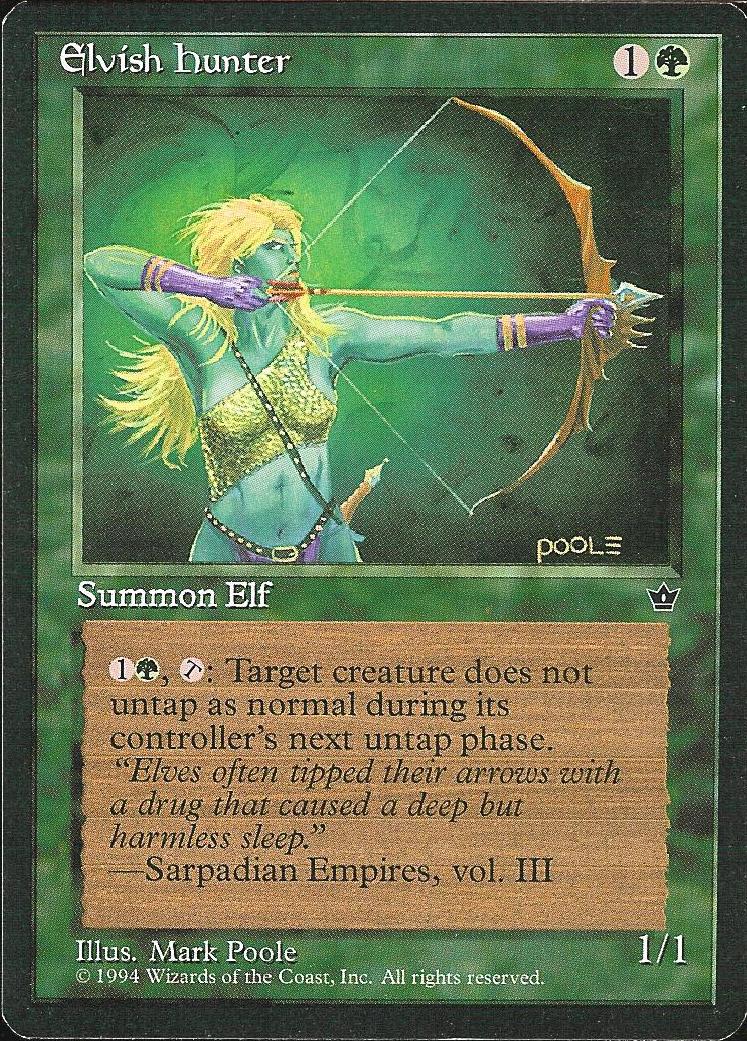 Elvish Hunter (2) (Fallen Empires) Light Play