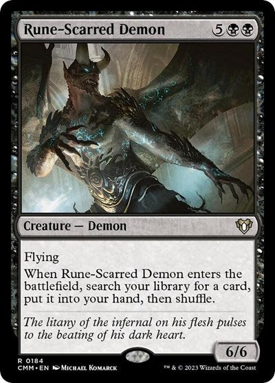 Rune-Scarred Demon (Commander Masters) Near Mint