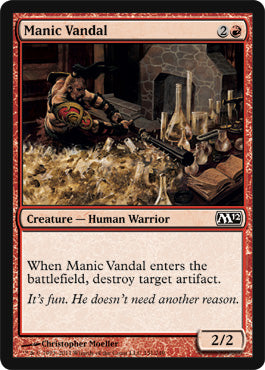 Manic Vandal (Magic 2012 Core Set) Near Mint Foil