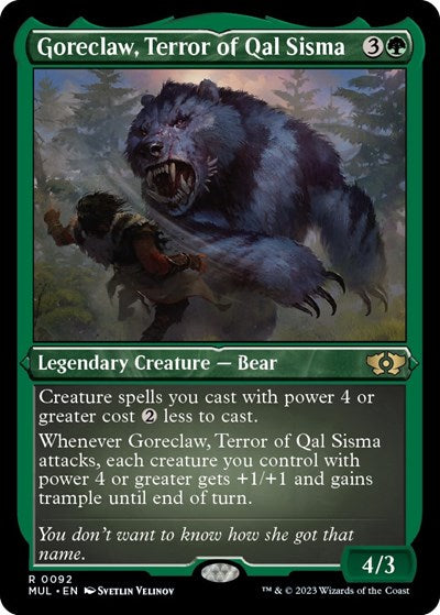Goreclaw, Terror of Qal Sisma (Foil Etched) (March of the Machine: Multiverse Legends) Near Mint
