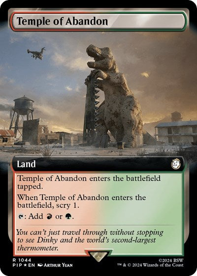 Temple of Abandon (Extended Art) (Surge Foil) (Universes Beyond: Fallout) Near Mint