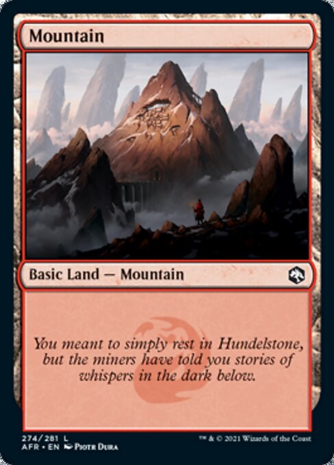 Mountain (274) (Adventures in the Forgotten Realms) Near Mint Foil